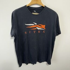 Sitka Gear Pima Cotton Mens Size XL Black Logo T-Shirt Hunting Hiking Camping